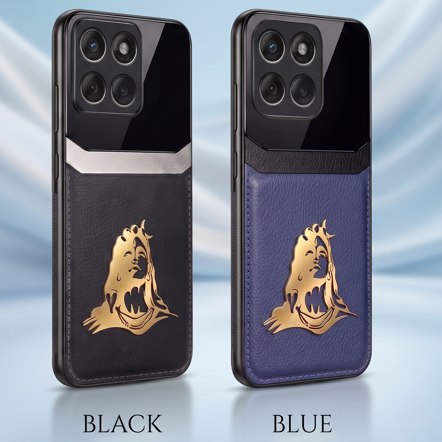 Motorola Edge 60 Fusion 5G Mahadev 3D Gold Metal Leather Back Case