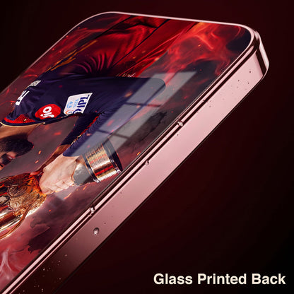 Samsung Galaxy A36 5G Virat Kohli Burgundy Electroplated Glass Back Case