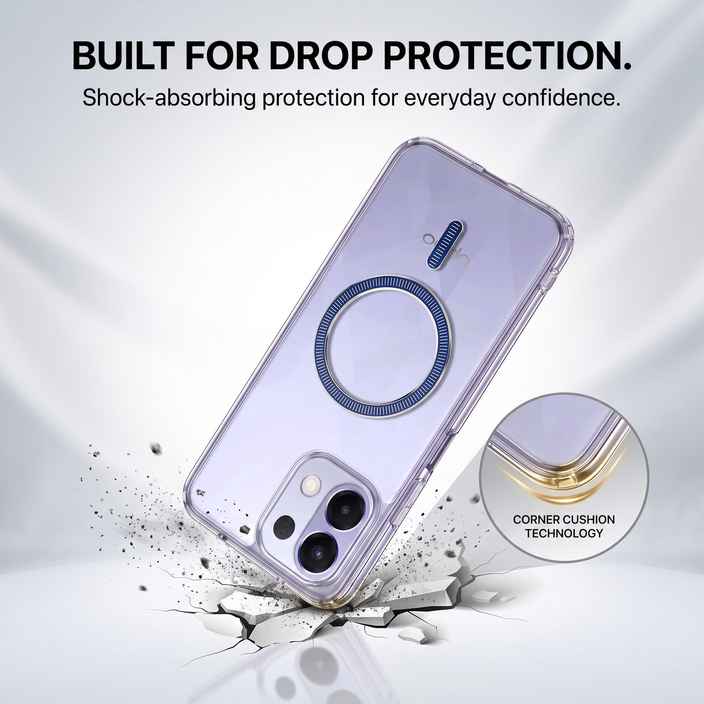 Oppo k13 5G Transparent Anti-Yellow MagSafe Shockproof Case