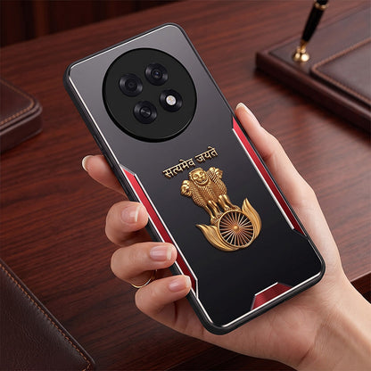 Oppo F31 Pro+ 5G Satyamev Jayate 3D Metal Aluminium Back Case