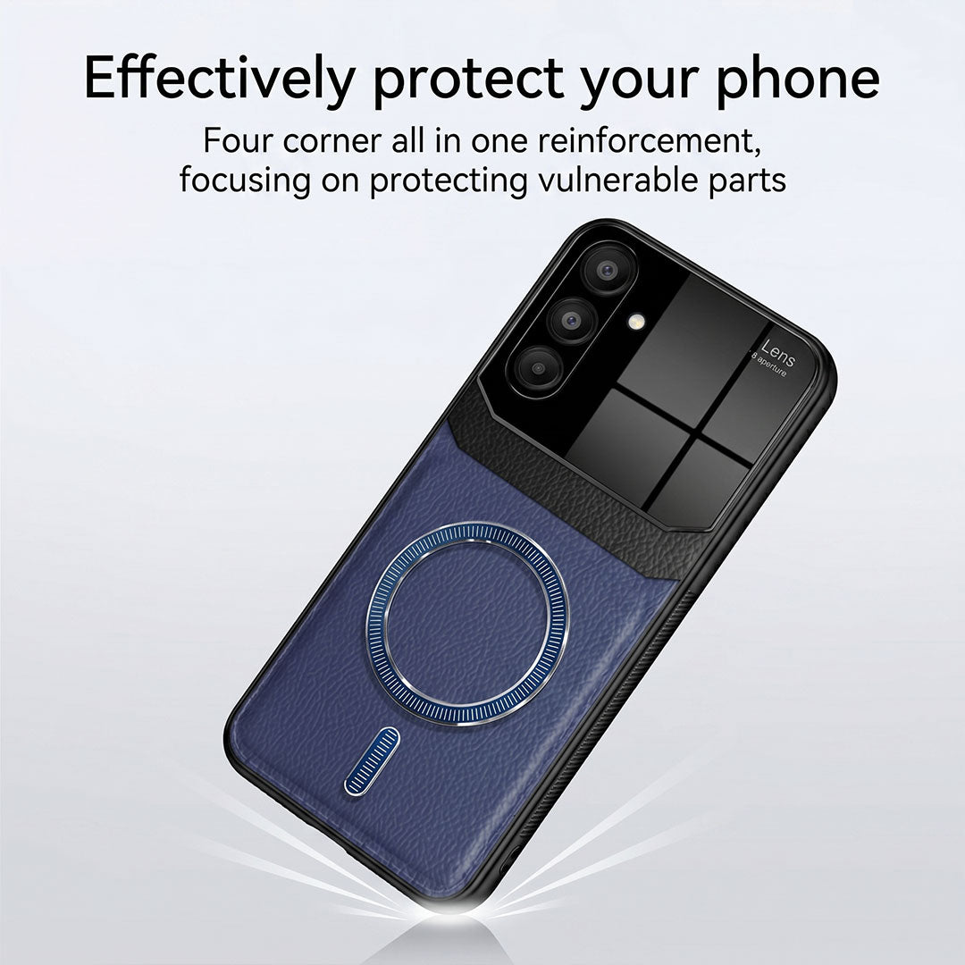 Samsung Galaxy A16 5G Premium Magsafe Magnetic Leather Lens Protective Case