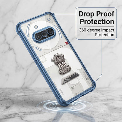Nothing Phone 3a 5G Satyamev Jayate 2-in-1 Emblem Transparent Shockproof Airbag Case
