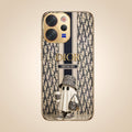 Vivo V70 5G Luxury Dior Gold Electroplated Glass Phone Back Case