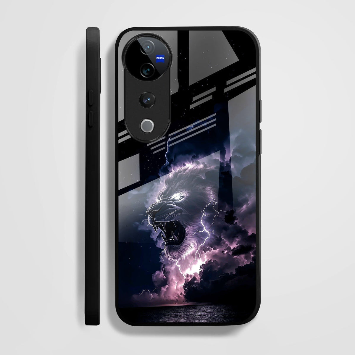 Vivo V40 Pro 5G Premium Acrylic Shockproof Glass Back Case (Storm King)