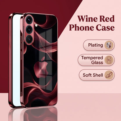 Samsung Galaxy A36 5G Wave Apple Burgundy Electroplated Glass Back Case