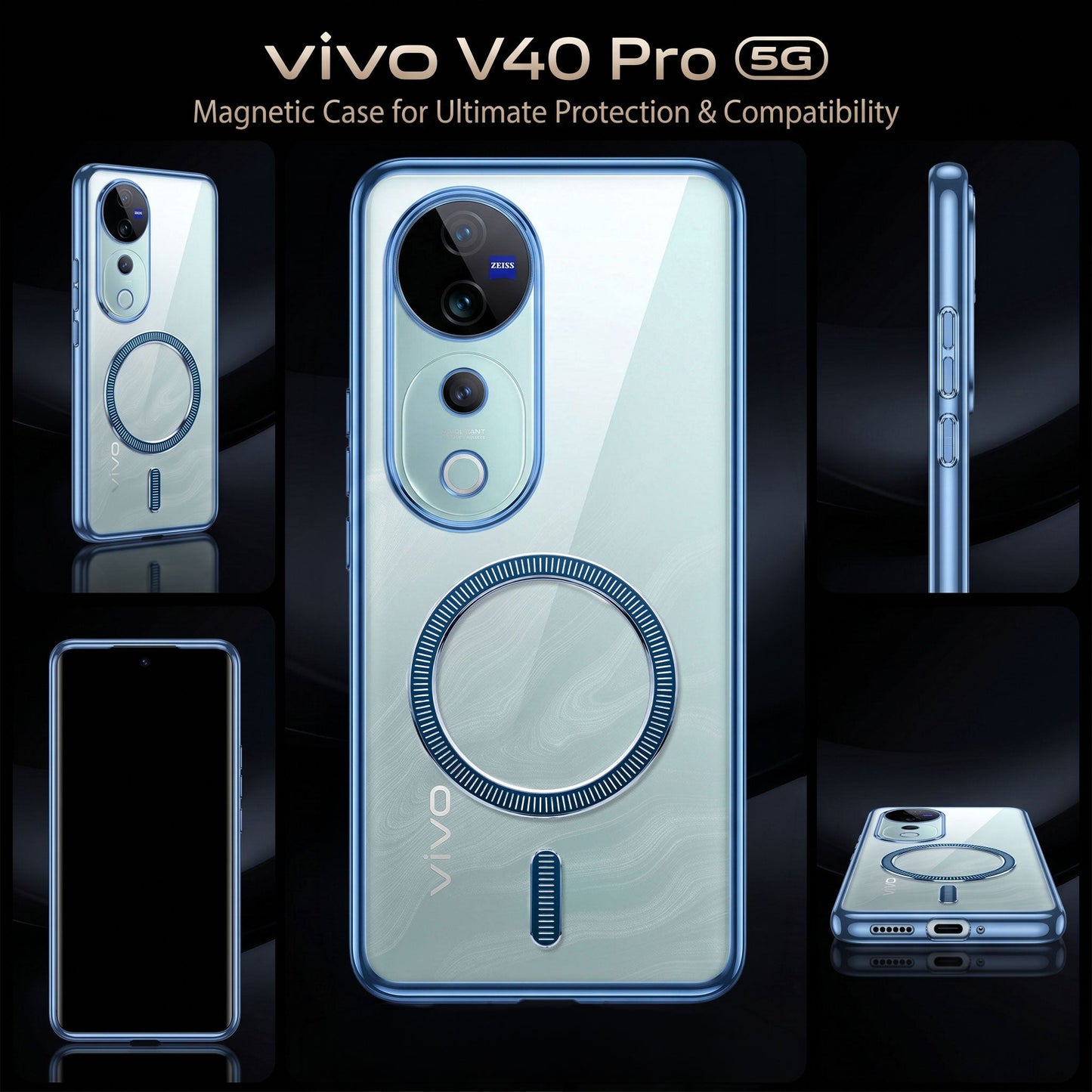 Vivo V40 Pro 5G Electroplated Magnetic Magsafe Case