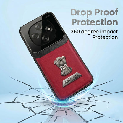 Oppo F31 Pro 5G Satyamev Jayate 2-in-1 Emblem Leather Lens Protective Back Case