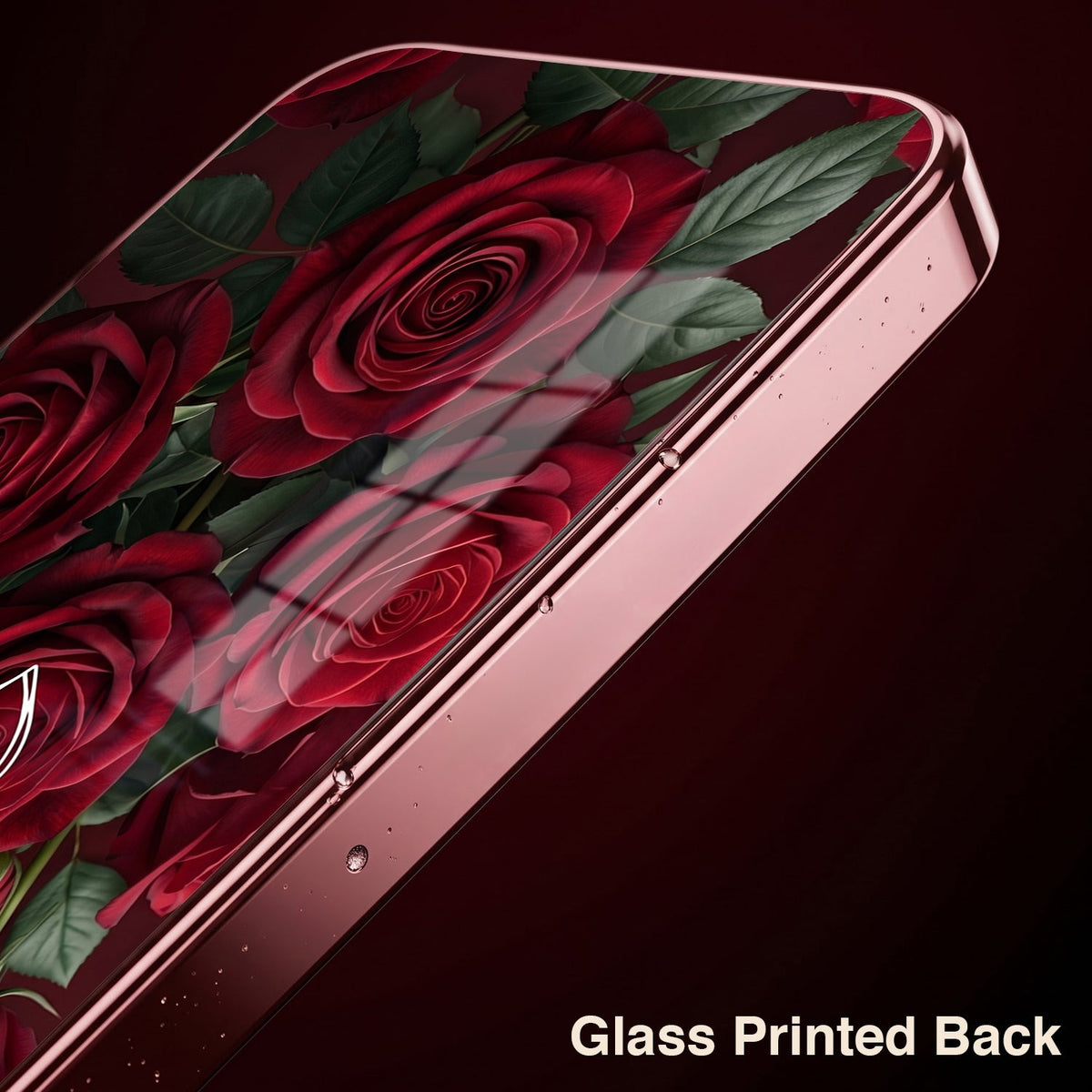 Samsung Galaxy A36 5G Rose Heart Burgundy Electroplated Glass Back Case