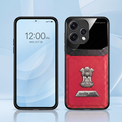 Oppo Reno 15 5G Satyamev Jayate 2-in-1 Emblem Leather Lens Protective Back Case