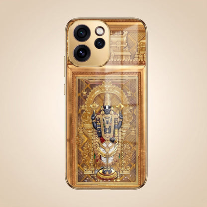 Oppo Reno 15 Pro Mini 5G Premium Heritage Gold Electroplated Glass Phone Back Case