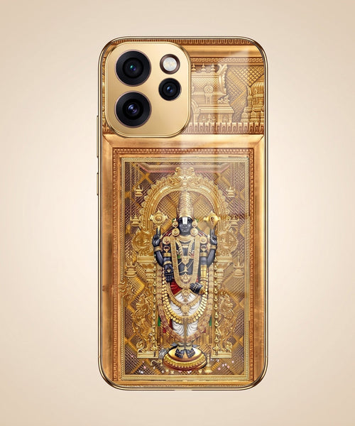 Oppo Reno 15 Pro Mini 5G Premium Heritage Gold Electroplated Glass Phone Back Case