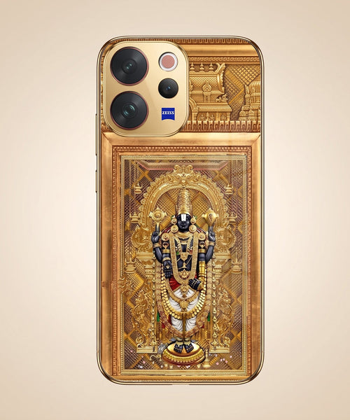 Vivo V70 5G Premium Heritage Gold Electroplated Glass Phone Back Case
