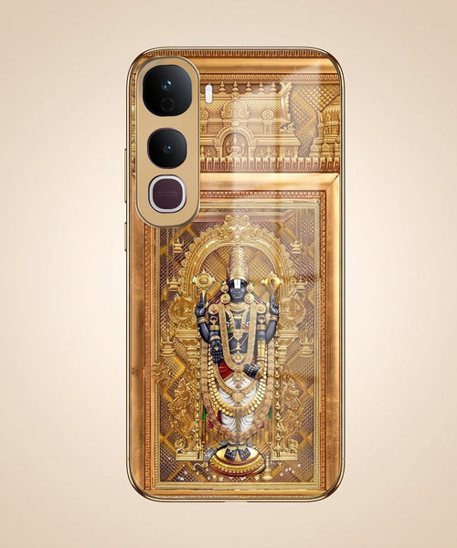 Vivo Y400 Pro 5G Premium Heritage Gold Electroplated Glass Phone Back Case