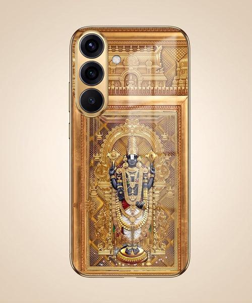 Samsung Galaxy A56 5G Premium Heritage Gold Electroplated Glass Phone Back Case