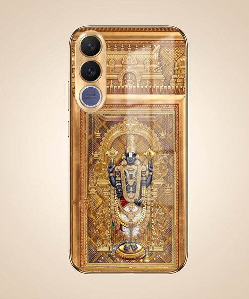 Vivo V70 FE 5G Premium Heritage Gold Electroplated Glass Phone Back Case