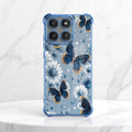 Motorola Edge 60 Pro 5G Blue Butterfly Floral Airbags Printed Back Case