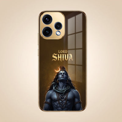Oppo Reno 15 5G Lord Shiva Gold Electroplated Glass Phone Back Case