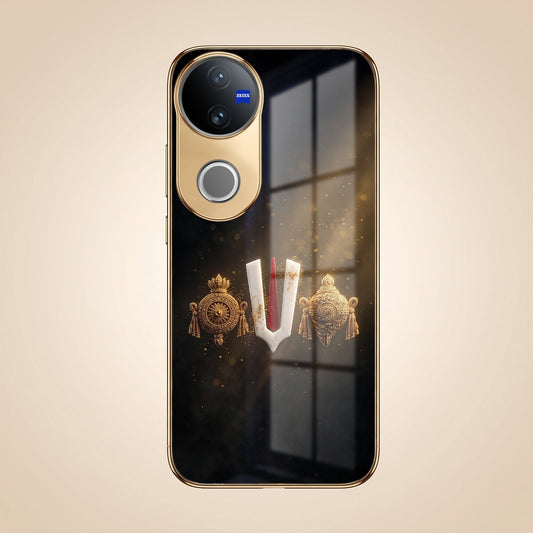 Vivo T4R 5G Royal Heritage Edition Gold Electroplated Glass Phone Back Case