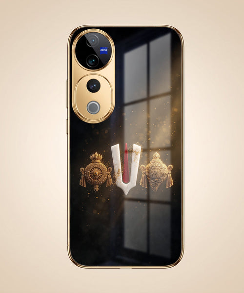 Vivo V40 Pro 5G Royal Heritage Edition Gold Electroplated Glass Phone Back Case