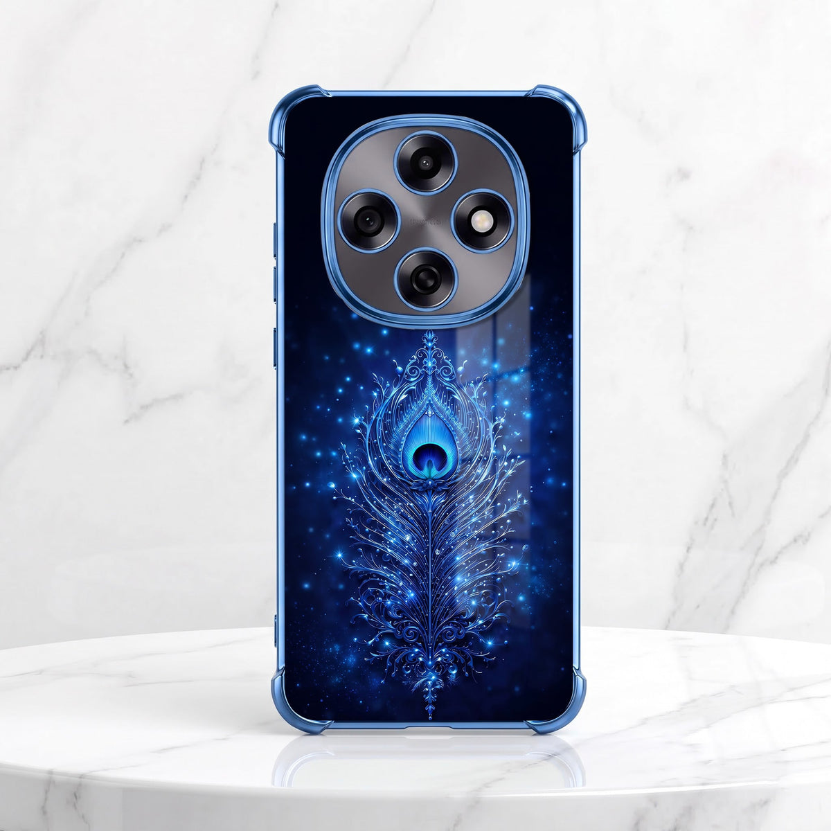 Oppo F31 Pro 5G Premium Peacock Feather Airbags Printed Back Case