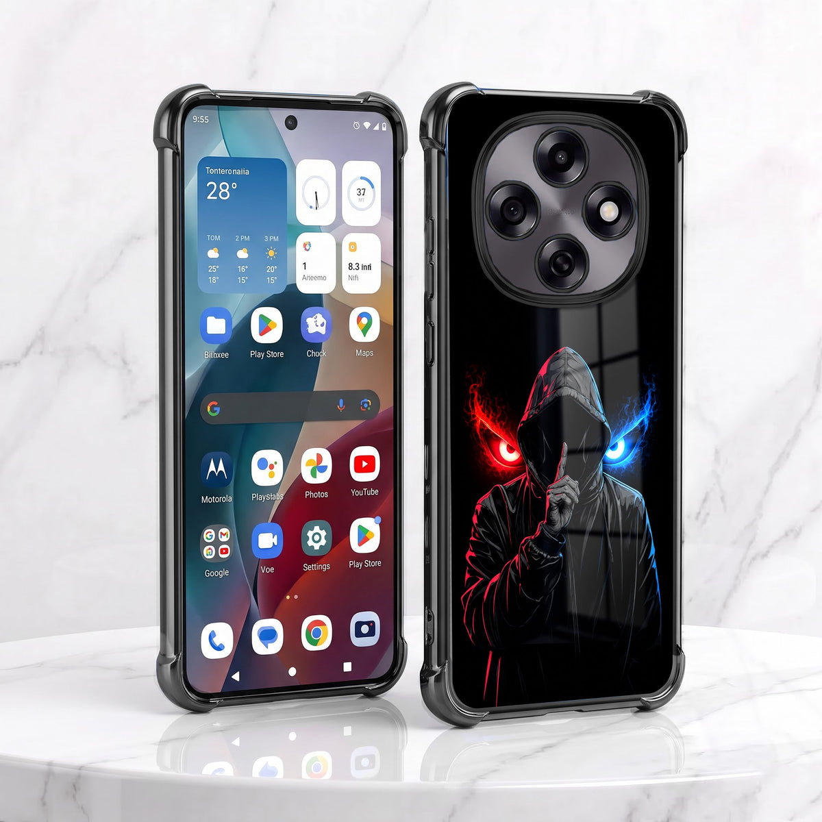 Oppo F31 Pro 5G Hooded Shadow Demon Airbags Printed Back Case