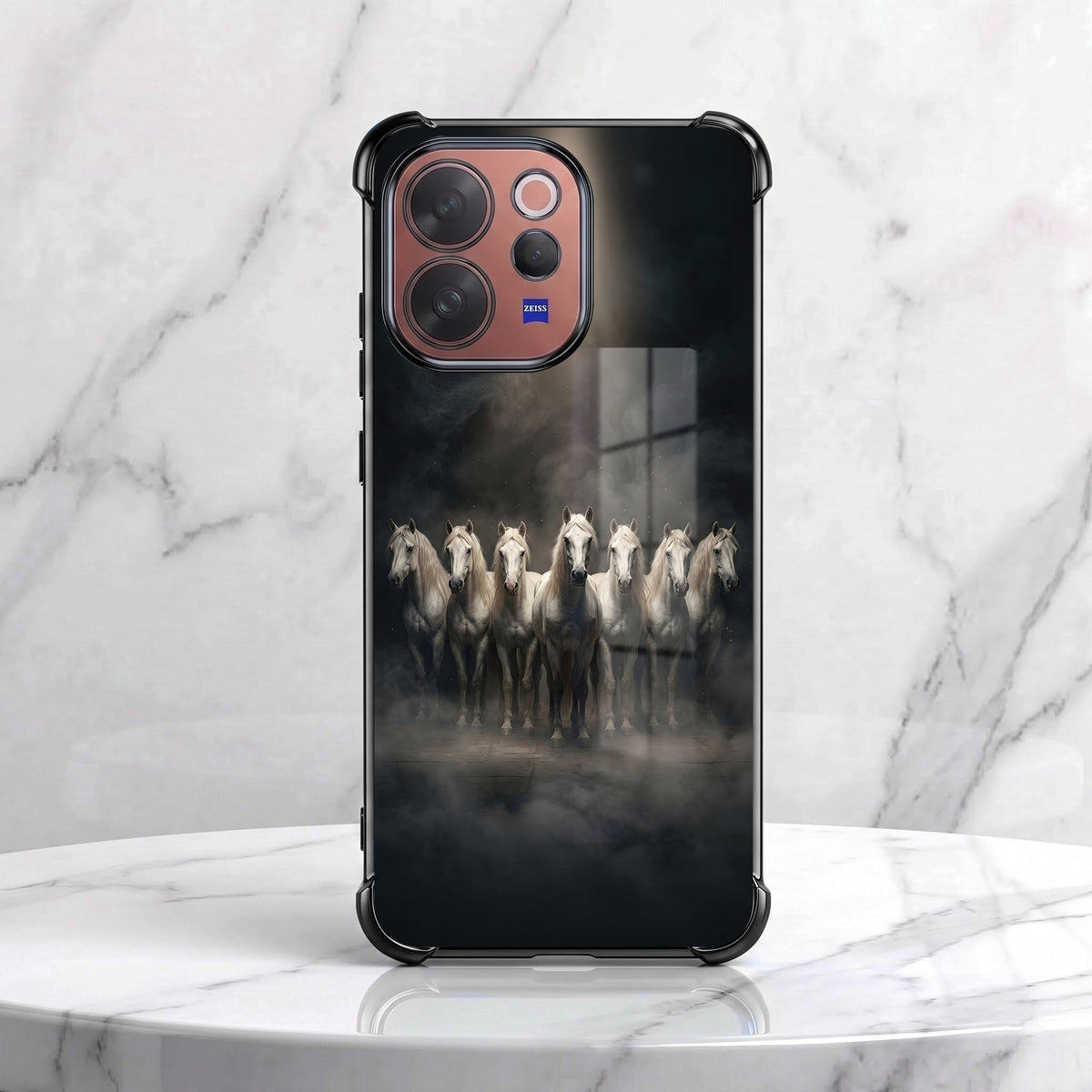Vivo V70 5G Running Horses Airbags Printed Back Case