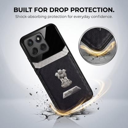 Motorola Edge 60 Fusion 5G Satyamev Jayate 2-in-1 Emblem Leather Lens Protective Back Case