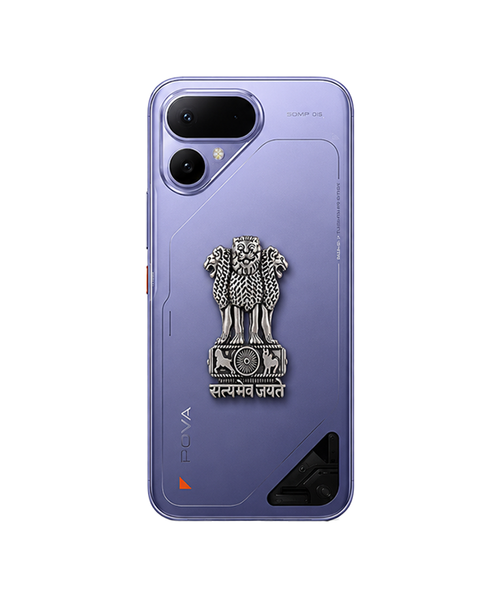 Tecno Pova Curve 2 5G Compatible Satyamev Jayate 3D Metal Emblem Sticker