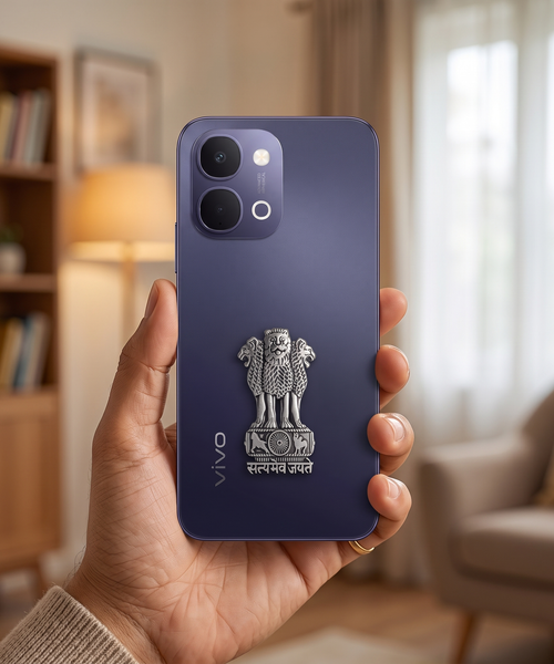 Vivo Y21 5G Compatible Satyamev Jayate 3D Metal Emblem Sticker