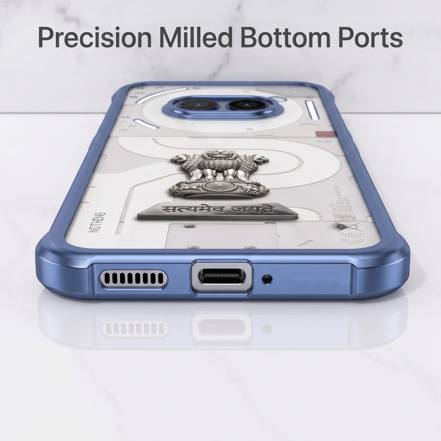 Nothing Phone 2a 5G Satyamev Jayate 2-in-1 Emblem Transparent Shockproof Airbag Case