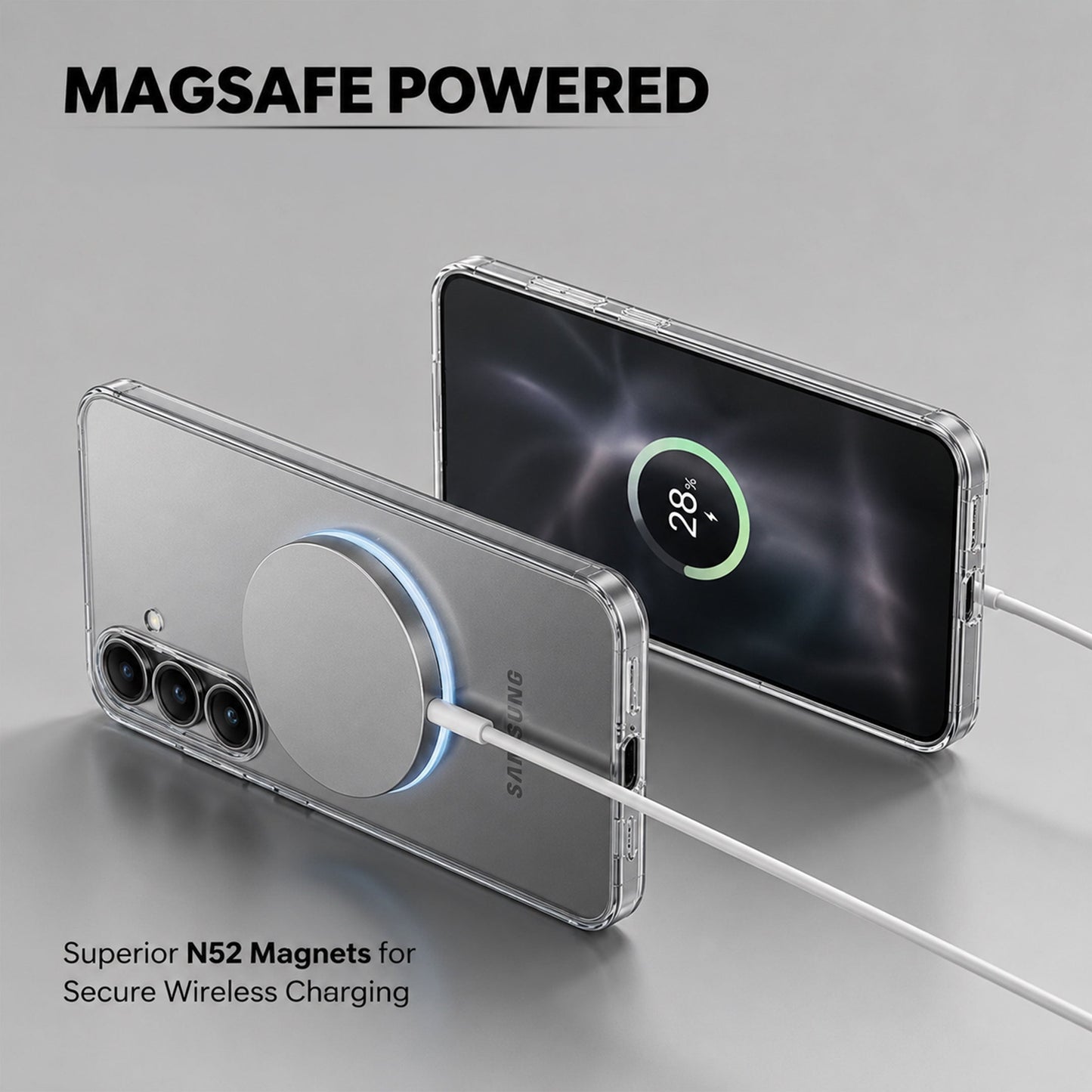 Samsung Galaxy S24 5G Clear Anti-Yellow MagSafe Protective Case