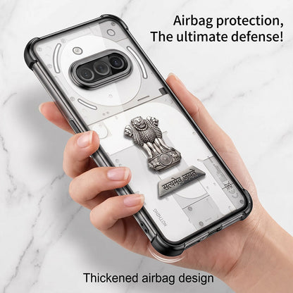Nothing Phone 3a 5G Satyamev Jayate 2-in-1 Emblem Transparent Shockproof Airbag Case