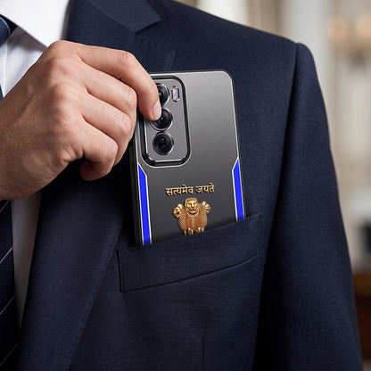 Oppo Reno 12 Pro 5G Satyamev Jayate 3D Metal Aluminium Back Case