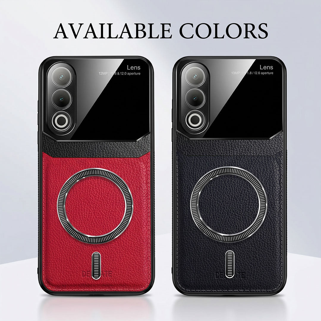 Oppo K12x 5G Premium Magsafe Magnetic Leather Lens Protective Case