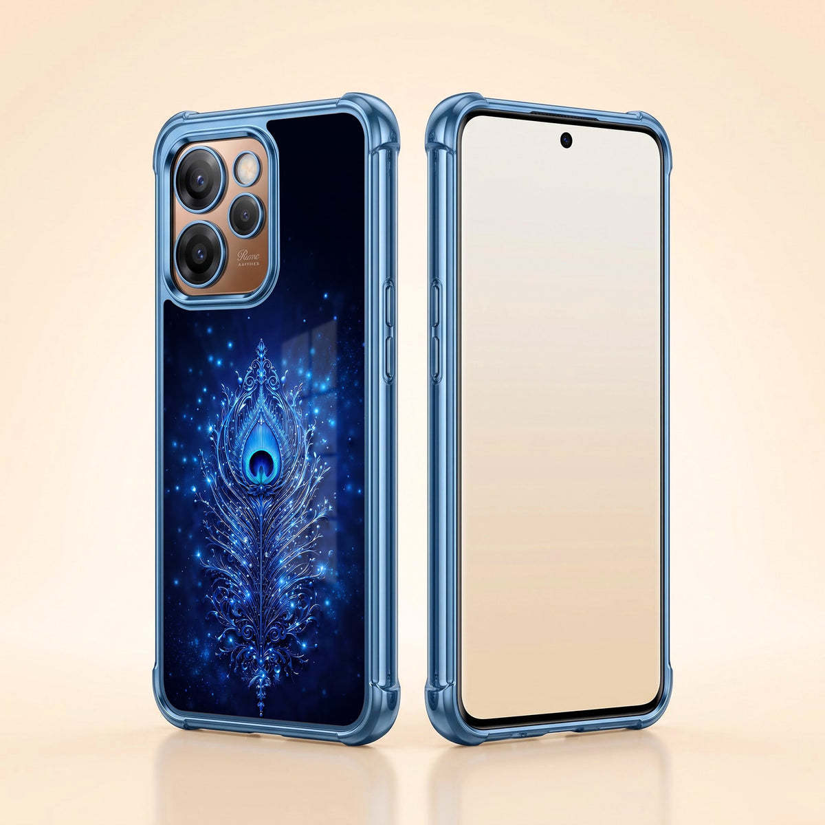 Oppo Reno 15 Pro Mini 5G Premium Peacock Feather Airbags Printed Back Case