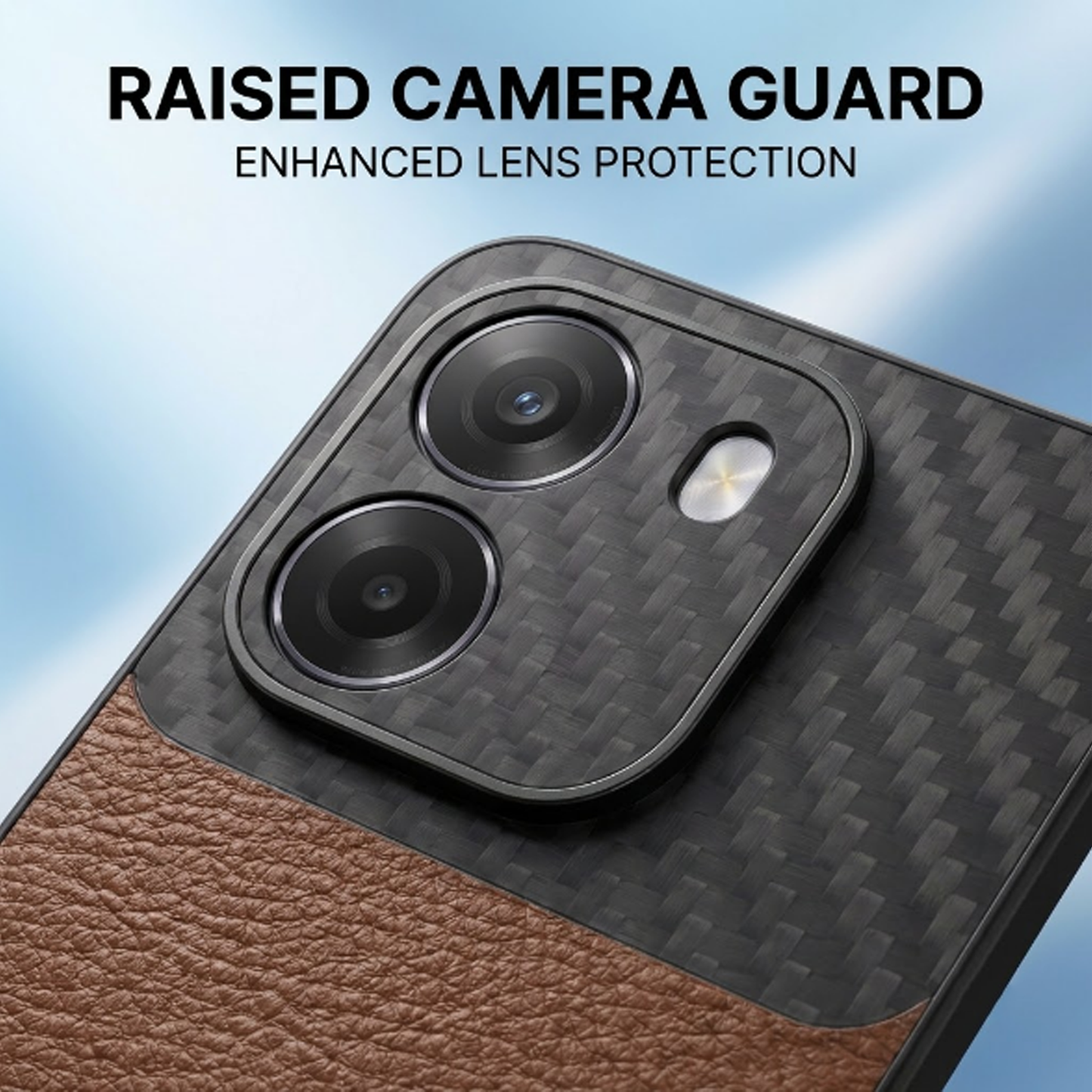 Oppo K14 5G Satyamev Jayate Carbon Fiber Leather Hybrid Phone Case