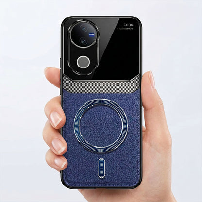 Vivo V50 5G Premium Magsafe Magnetic Leather Lens Protective Case