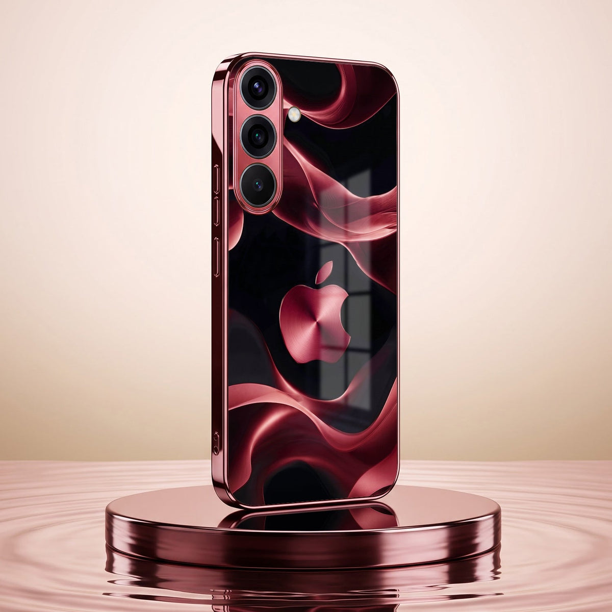 Samsung Galaxy A36 5G Wave Apple Burgundy Electroplated Glass Back Case