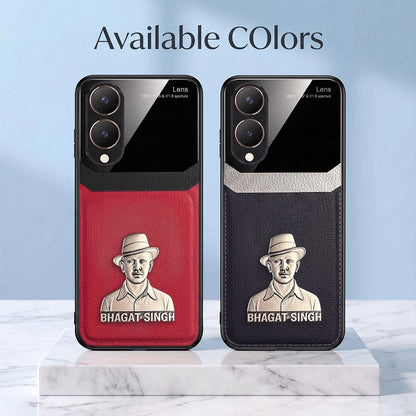 Vivo Y28 5G Shaheed Bhagat Singh 3D Metal Leather Back Case