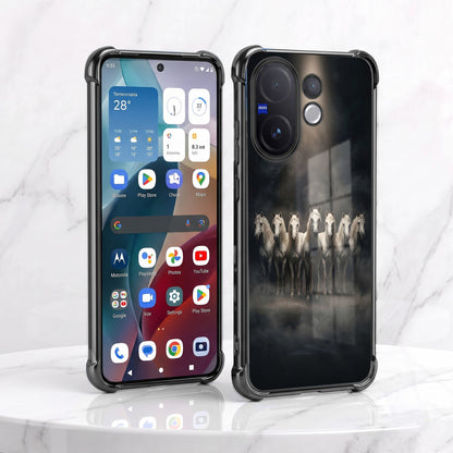 Vivo V60 5G Running Horses Airbags Printed Back Case