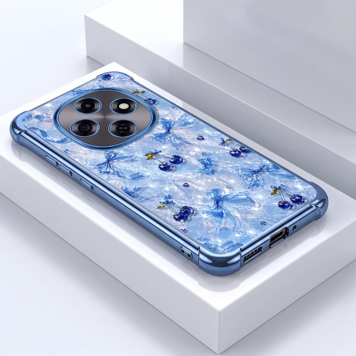 Oppo F31 Pro 5G Blue Cherry Airbags Printed Back Case