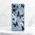Nothing Phone 2 Pro 5G Blue Butterfly Floral Airbags Printed Back Case