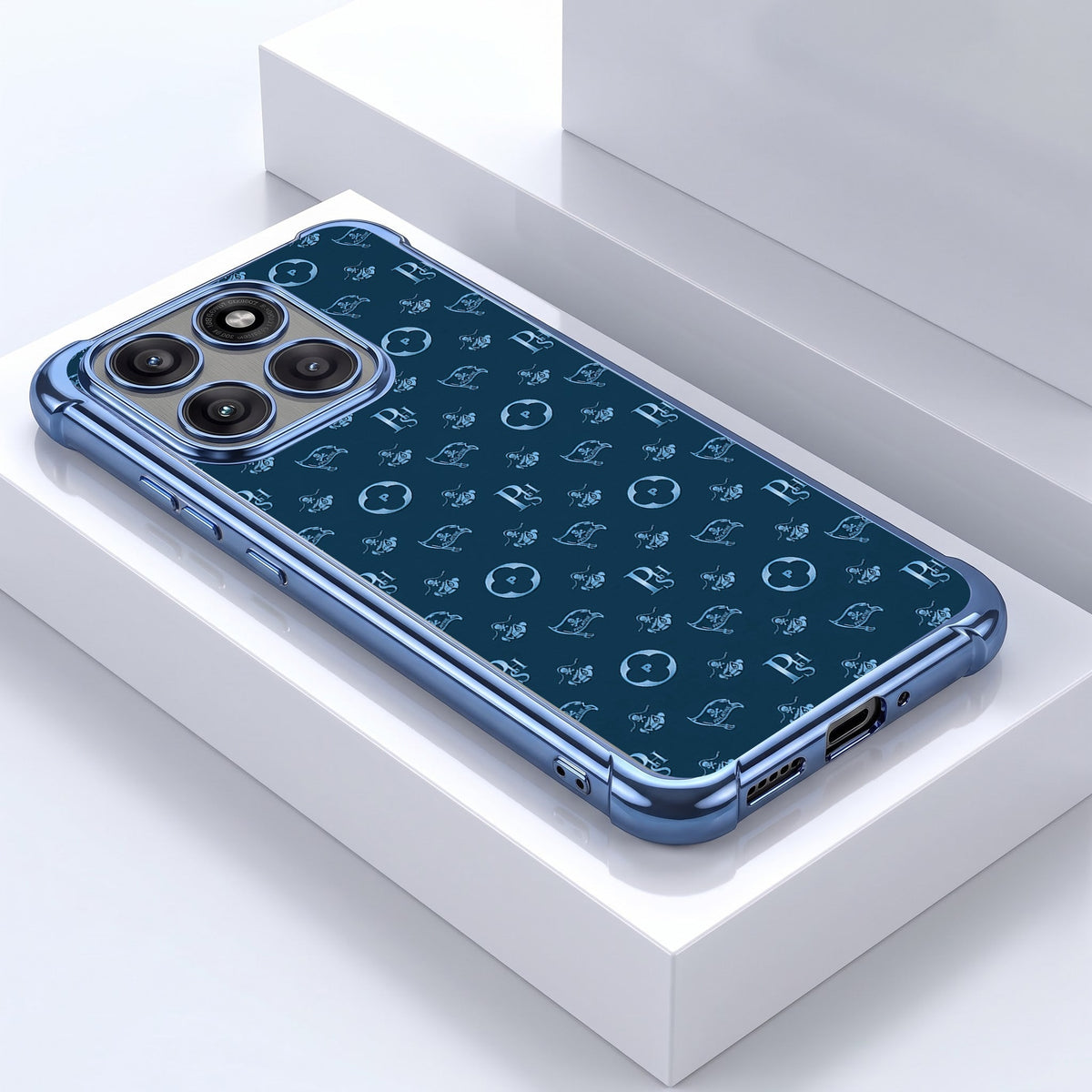 Motorola Edge 60 Pro 5G Luxury Monogram Blue Airbags Printed Back Case