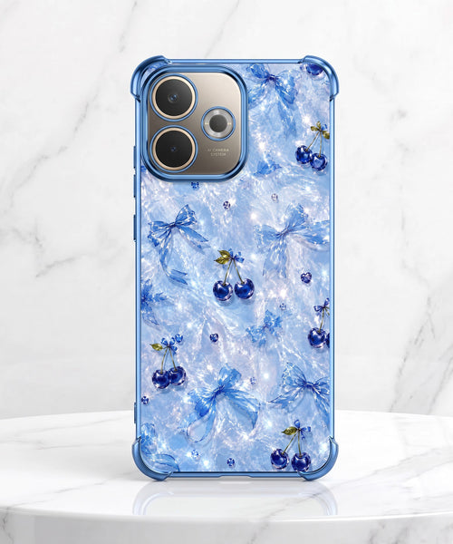 Oppo A5 Pro 5G Blue Cherry Airbags Printed Back Case