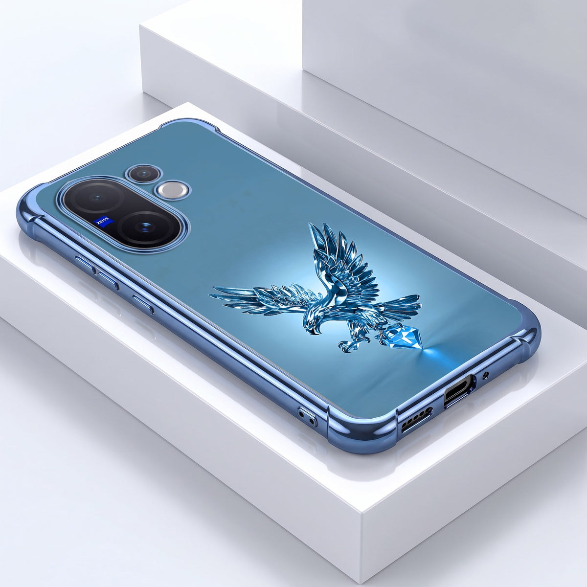 Vivo V60 5G Blue Eagle Airbags Printed Back Case