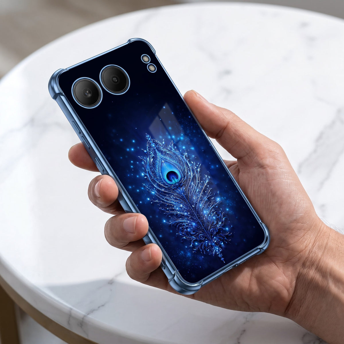 One Plus Nord 4 5G Premium Peacock Feather Airbags Printed Back Case