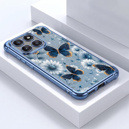 Motorola Edge 60 Pro 5G Blue Butterfly Floral Airbags Printed Back Case