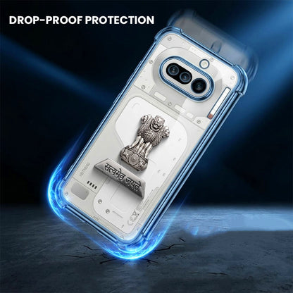 Nothing Phone 4a 5G Satyamev Jayate 2-in-1 Emblem Transparent Shockproof Airbag Case