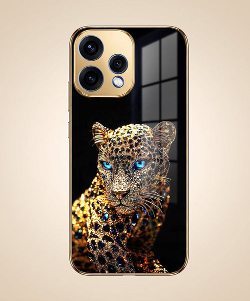 Oppo Reno 15 5G Panther Gold Electroplated Glass Phone Back Case