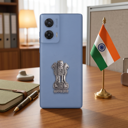 Motorola G96 5G Compatible Satyamev Jayate 3D Metal Emblem Sticker